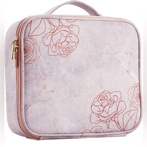 Makeup Travel Organizer Bag - Pink Rose